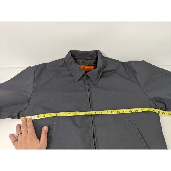 Red Kap Grey Workwear Jacket Mens Size Large Cotton Blend Uniform Work - Picture 6 of 10